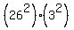 %2826%5E2%29%2A%283%5E2%29