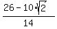 %2826+-+10%2Asqrt%282%29%29%2F14
