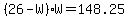 %2826-W%29%2AW=148.25