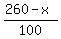 %28260-x%29%2F100