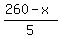 %28260-x%29%2F5