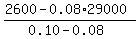 %282600-0.08%2A29000%29%2F%280.10-0.08%29