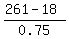 %28261-18%29%2F0.75
