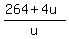 %28264+%2B+4u%29%2Fu