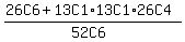 %2826C6+%2B+13C1%2A13C1%2A26C4%29%2F%2852C6%29