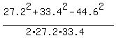 %2827.2%5E2%2B33.4%5E2-44.6%5E2%29%2F%282%2A27.2%2A33.4%29
