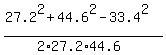 %2827.2%5E2%2B44.6%5E2-33.4%5E2%29%2F%282%2A27.2%2A44.6%29
