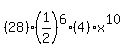 %2828%29%281%2F2%29%5E6%2A%284%29x%5E10