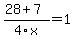 %2828%2B7%29%2F4x=+1