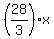 %2828%2F3%29x