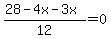 %2828-4x-3x%29%2F12=0