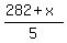 %28282%2Bx%29%2F5+