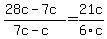 %2828c-7c%29%2F%287c-c%29=21c%2F6c