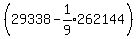 %2829338-expr%281%2F9%29%2A262144%29