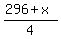 %28296%2Bx%29%2F4
