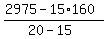 %282975+-+15%2A160%29%2F%2820-15%29