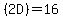 %282D%29=16