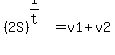 %282S%29%5E%281%2Ft%29=v1%2Bv2