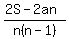 %282S+-+2an%29%2Fn%28n-1%29