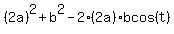 %282a%29%5E2+%2B+b%5E2+-+2%282a%29bcos%28t%29