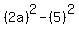 %282a%29%5E2-%285%29%5E2