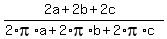 %282a%2B2b%2B2c%29%2F%282%2Api%2Aa%2B2%2Api%2Ab%2B2%2Api%2Ac%29