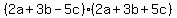 %282a%2B3b-5c%29%282a%2B3b%2B5c%29
