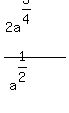 %282a%5E%283%2F4%29%29%2F%28a%5E%281%2F2%29%29+