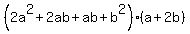 %282a%5E2%2B2ab%2Bab%2Bb%5E2%29%28a%2B2b%29