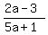 %282a-3%29%2F%285a%2B1%29