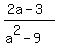 %282a-3%29%2F%28a%5E2-9%29