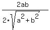 %282ab%29%2F%282%2Asqrt%28a%5E2%2B+b%5E2%29%29