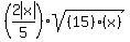 %282abs%28x%29%2F5%29sqrt%28++%2815%29%28x%29++%29