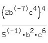 %282b%5E-7c%5E4%29%5E4+%2F+5%5E-1b%5E2c%5E6+