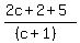 %282c%2B2%2B5%29%2F%28%28c%2B1%29%29