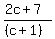 %282c%2B7%29%2F%28%28c%2B1%29%29