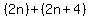 %282n%29%2B%282n%2B4%29
