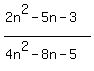 %282n%5E2-5n-3%29%2F%284n%5E2-8n-5%29