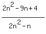 %282n%5E2-9n%2B4%29%2F%282n%5E2-n%29