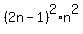 %282n-1%29%5E2%2An%5E2