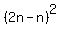 %282n-n%29%5E2