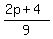 %282p%2B4%29%2F9