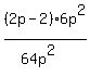 %282p-2%29%2A6p%5E2%2F%2864p%5E2%29