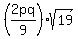 %282pq%2F9%29sqrt%2819%29