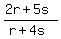 %282r+%2B+5s%29%2F%28r+%2B+4s%29