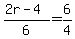 %282r-4%29%2F6=6%2F4