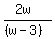 %282w%29%2F%28%28w-3%29%29