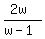 %282w%29%2F%28w-1%29