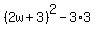 %282w%2B3%29%5E2-3%2A3