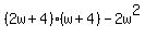 %282w%2B4%29%28w%2B4%29-2w%5E2